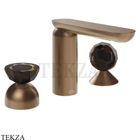 Gessi Perle Смеситель для раковины на 3 отв., без гарнитура 74828-708, медь Brushed