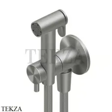 QuadroDesign Гигиенический душ с запорным вентилем ID026 AS, Brushed Stainless Steel