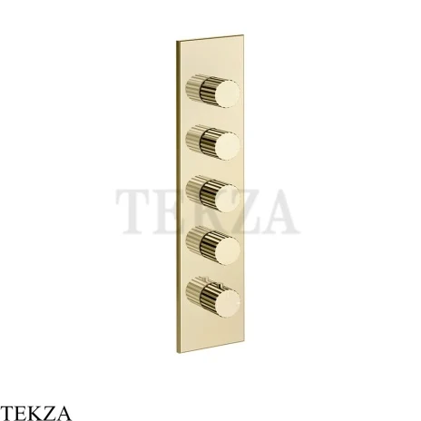 Gessi Incastri Термостат для душа 4 потока, внешняя часть 75318-710, шампань глянец