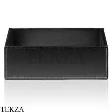 Decor Walther BROWNIE BOD2 Бокс для ванных принадлежностей 0930660, черный матовый, эко-кожа