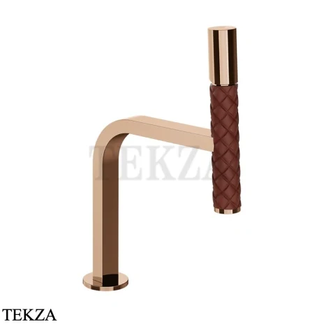 Gessi Pelle Tresse Смеситель для раковины, без сливного гарнитура 78602-444, Red Cherry/ Copper PVD