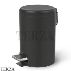 Decor Walther BASIC TE 35 Ведро с крышкой и педалью 0615760, черный матовый