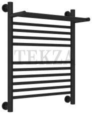 Сунержа Богема с полкой+ 600х500 полотенцесушитель водяной 31-0223-6050 черный матовый
