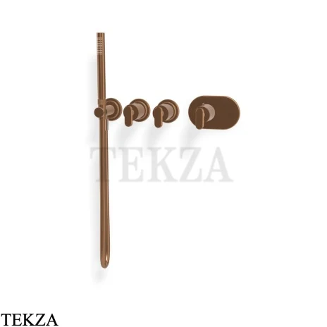 FIMA Carlo Frattini Park Line Термостат для ванны и душа, 2 потока, внешняя часть F1368X2ZS, Brushed Amber Bronze