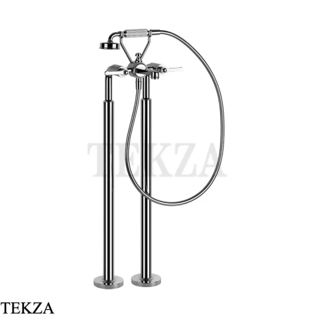 Gessi VENTI20 Смеситель для ванны напольный с гарнитуром 65128-031, хром глянец