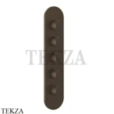 Gessi Ingranaggio-Anello Термостат для душа, 4 потока, внешняя часть 43068-845, Dark Bronze