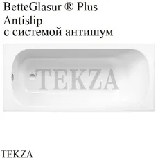 BETTE BETTEFORM Встраиваемая ванна 2947-000 PLUS AD AR, сталь, антишум, BetteGlasur ® Plus, Antislip, белый глянец