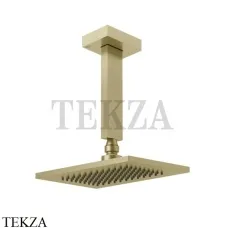 Gessi Rettangolo shower Верхний душ с потолочным кронштейном 20151-727, Brushed Brass PVD