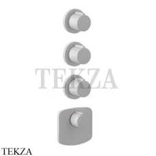 Gessi Ingranaggio-Anello Термостат для душа, 3 потока, внешняя часть 43236-279, белый матовый