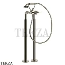 Gessi VENTI20 Смеситель для ванны напольный с гарнитуром 65128-720, Nickel PVD