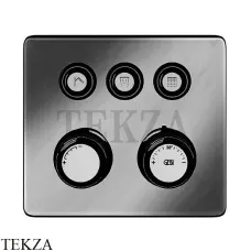 Gessi VENTI20 Термостатический смеситель на 3 потока, внешняя часть 65234-706, Black Metal PVD