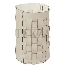 ADJ Bottega Корзина-ведро для мусора D22 см 2035.16/10, панна котта/белый