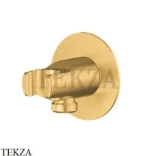 Newform Вывод для шланга с держателем для ручного душа 69698X.59.097, PVD Brushed gold