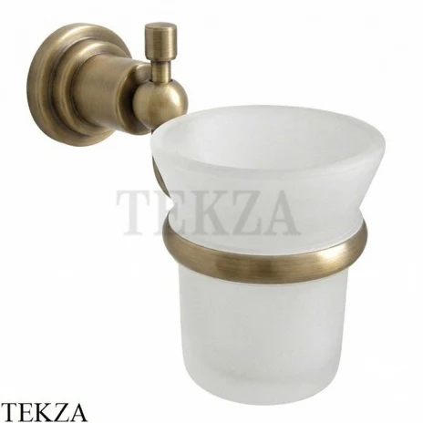 Nicolazzi Monte Croce Стакан для зубных щеток настенный, стекло матовое 1488BZ27, бронза classic