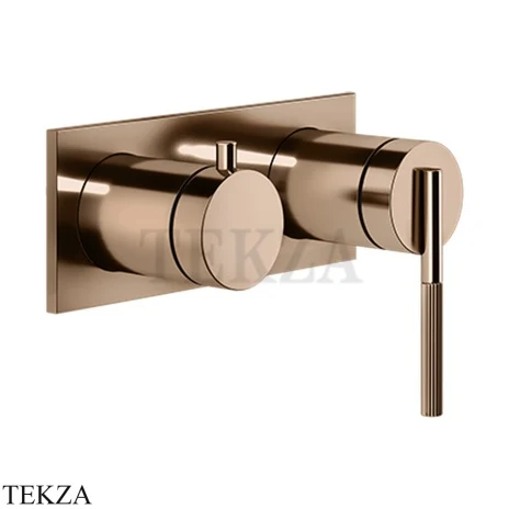 Gessi INGRANAGGIO Смеситель для душа на планке, 2 потока, внешняя часть 63579-030, Copper PVD