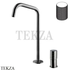 FIMA Carlo Frattini Spillo TECH G Смеситель для раковины, с донным клапаном F3271TNDGCS, Brushed black chrome