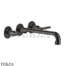 Gessi INCISO Смеситель для раковины излив длинный, внешняя часть 58092-707, Black Metal brushed
