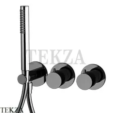 FIMA Carlo Frattini Spillo UP Термостат для душа с гарнитуром F3149WX9CS, Brushed black chrome