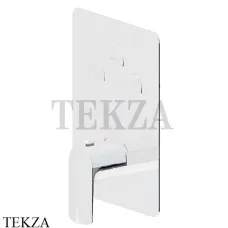 Newform Delta Zero Термостат для душа 3 потока select, внешняя часть 70430E.01.014, белый матовый Newform Delta Zero Термостат для душа 3 потока select, внешняя часть 70430E.01.014, белый матовый