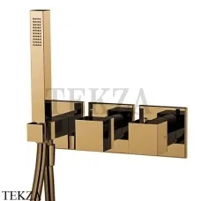 FIMA Carlo Frattini FIT Термостат на 2 потока, с гарнитуром, F3989X9ZS, Brushed Amber Bronze