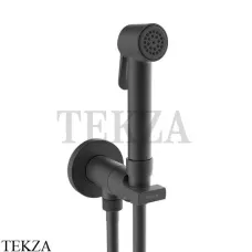 Bossini PALOMA BRASS Гигиенический душ с прогрессивным смесителем, шланг CROMOLUX E34007B.073, черный матовый