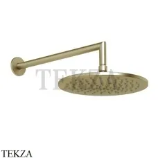 Gessi ANELLO Верхняя лейка с кронштейном D25 см 63348-727, Brushed Brass
