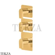 Newform HAKA Термостат для душа, 2 потока, внешняя часть 69870E.59.097, PVD Br. Gold