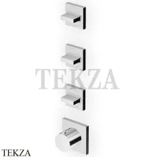 Zucchetti Aguablu Термостат для душа, 3 выхода, внешняя часть ZA5803, хром глянец