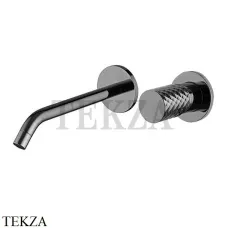 FIMA Carlo Frattini Spillo TECH X Смеситель для раковины, внешняя часть F3051TWLX8XCS, Brushed black chrome