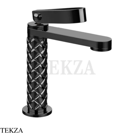 Gessi Pelle Laccetto Смеситель для раковины, с донным клапаном, 78351-706, Black Metal PVD