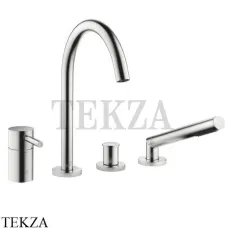 Dornbracht Meta Смеситель для ванны на 3 отверстия с гарнитуром 27632661-93, Brushed Chrome