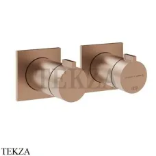 Gessi Inverso RIGATO Термостат для душа, 3 потока, внешняя часть 73036-708, Copper Br. PVD