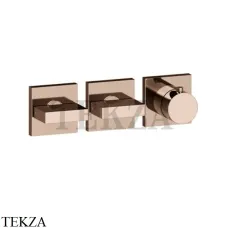 Gessi Rettangolo shower Термостат на 2 потока, внешняя часть 44334-030, Copper глянец