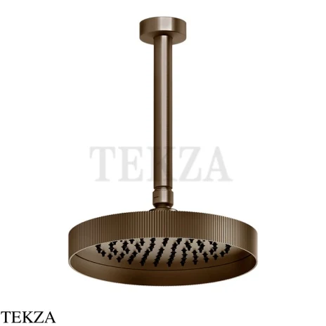 Gessi Inverso RIGATO Верхняя душевая лейка с кронштейном под размер 63550-761, Coffee Bronze Brushed PVD