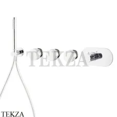 FIMA Carlo Frattini Spillo UP Термостат для душа 3 потока с гарнитуром, внешняя часть F3178X3BS, белый матовый