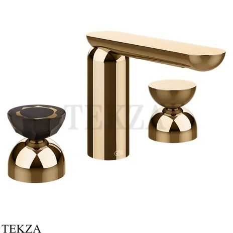 Gessi Perle Смеситель для раковины на 3 отв., без гарнитура 74896-735, бронза глянец