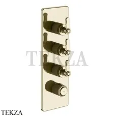 Gessi VENTI20 Термостат для душа, 3 потока, внешняя часть 65204-710, Brass PVD