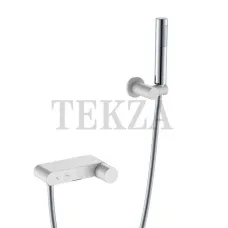 Boheme Stick Смеситель для ванны с изливом и гарнитуром Stick 123-WCR White DIAMOND Chrome