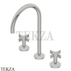 Ritmonio Diametro35 Cross Смеситель для раковины, без гарнитура PR53AE202 IX, Brushed steel