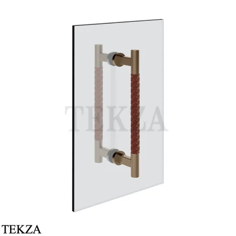 Gessi Pelle Tresse Полотенцедержатель для крепления на стекло, 20 см, 78730-447, Red Cherry/ Coffee Bronze Br. PVD