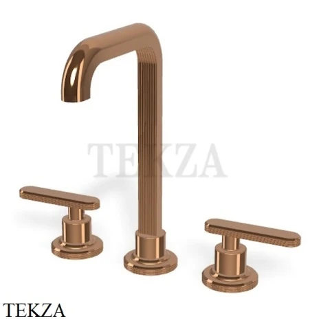 FIMA Carlo Frattini Park Line Смеситель для раковины 3 отв, с донным клапаном F1311ZL, Amber Bronza