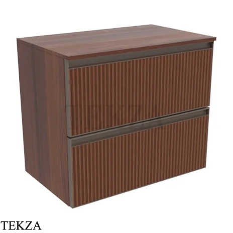 Flaminia Cubika тумба под раковину подвесная 60×37×50 см, 2 ящика, орех Noce Greca