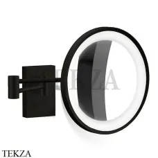 Decor Walther Round BS 40 LED 5x Косметическое зеркало, 5x увеличение, от сети 0124060, черный матовый