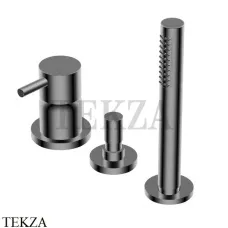 Ritmonio Diametro35 S Смеситель на борт ванны, с гарнитуром PR52EF201 BLX, Brushed Black Chrome