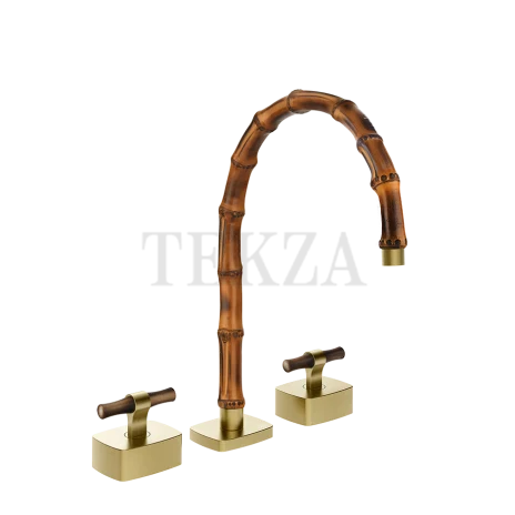 Gessi Jacqueline Смеситель для раковины на 3 отв., без донного клапана 77217-727, шампань Brushed