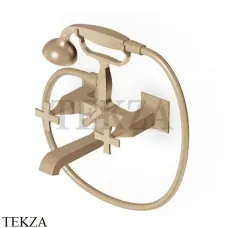 Zucchetti Bellagio Смеситель для ванны с гарнитуром ZB1228.P31, brushed british gold PVD