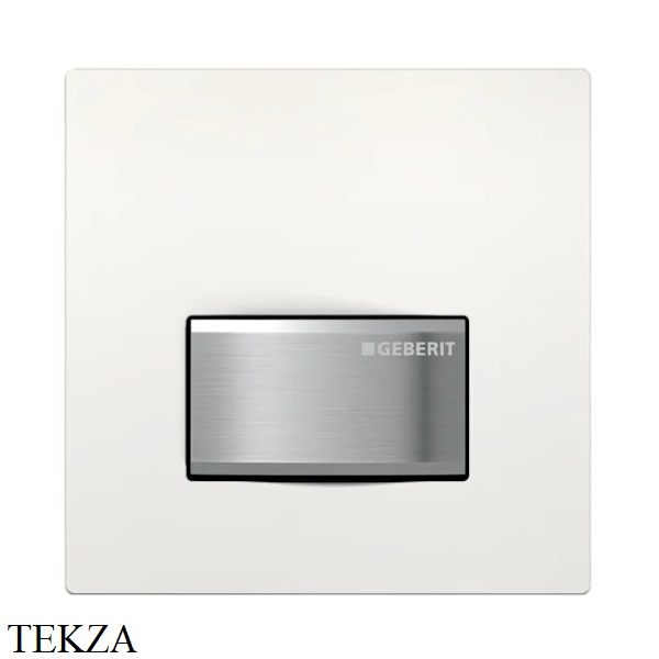 Geberit Sigma50 Клавиша смыва для писсуара пластик 116.016.11.5, белый глянец-сталь
