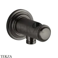 Gessi VENTI20 Держатель для душевой лейки с выводом воды 65161-707, Black Metal Brushed