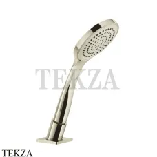 Gessi RILIEVO Душевой комплект на борт ванны, лейка, шланг 59127-720, Nickel PVD