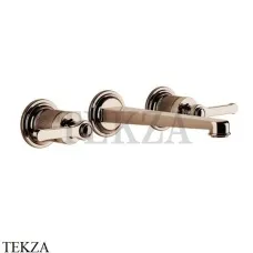 Gessi VENTI20 Смеситель для раковины на 3 отв. средний, внешняя часть 65091-030, Copper глянец